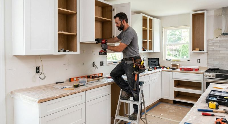 Kitchen Island Installation in Bloomington, IN